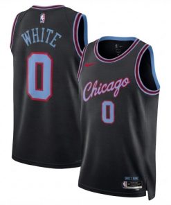 Coby White Chicago Bulls Nike Unisex 2025/26 Hardwood Classics Black Swingman Jersey