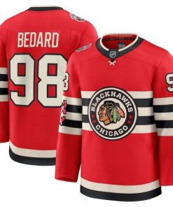 Connor Bedard Chicago Blackhawks 2025 Winter Classic Premium Jersey - Red
