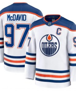 Connor McDavid Edmonton Oilers Away White Premium Player Jersey