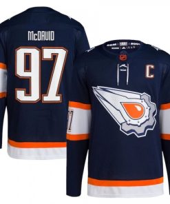 Connor McDavid Edmonton Oilers Navy Reverse Retro 2.0 Player Jersey
