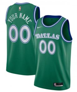 Dallas Mavericks Nike Hardwood Classics Swingman Custom Jersey - Green