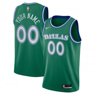 Dallas Mavericks Nike Hardwood Classics Swingman Custom Jersey - Green
