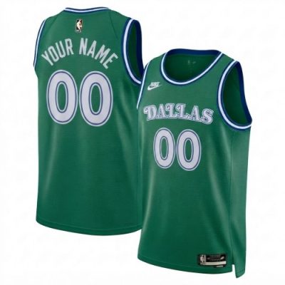 Dallas Mavericks Nike Unisex Green Swingman Custom Jersey - Classic Edition
