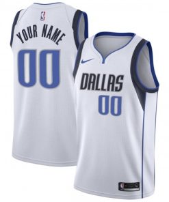Dallas Mavericks Nike Youth Custom Swingman Jersey White - Association Edition