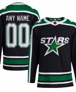 Dallas Stars Black Reverse Retro 2.0 Authentic Player Custom Jersey