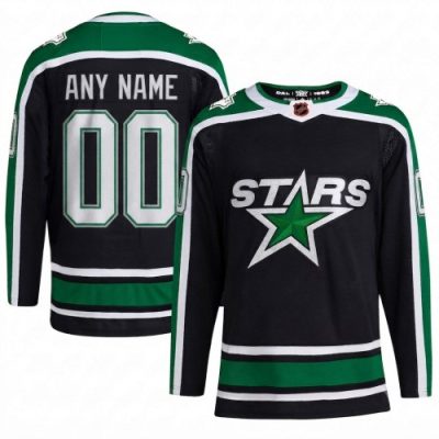 Dallas Stars Black Reverse Retro 2.0 Authentic Player Custom Jersey