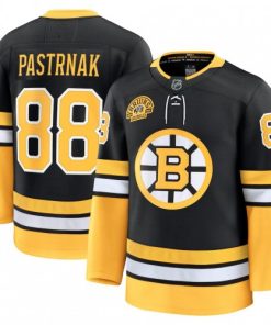 David Pastrnak Boston Bruins Alternate 100th Anniversary Premium Jersey - Black