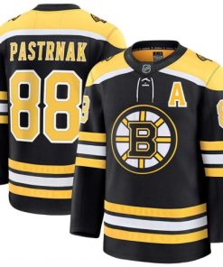 David Pastrnak Boston Bruins Black Home Premium Jersey