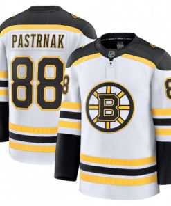 David Pastrnak Boston Bruins White Away Premium Jersey