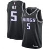 De'Aaron Fox Sacramento Kings Jordan Brand Logo Swingman Jersey - Statement Edition - Black