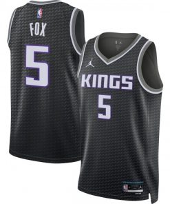 De'Aaron Fox Sacramento Kings Jordan Brand Statement Edition Swingman Jersey - Black