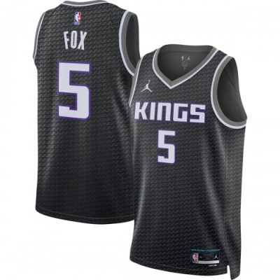 De'Aaron Fox Sacramento Kings Jordan Brand Statement Edition Swingman Jersey - Black