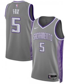 De'Aaron Fox Sacramento Kings Nike Unisex Swingman Jersey - Hardwood Classics - Anthracite