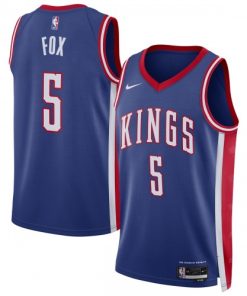 De'Aaron Fox Sacramento Kings Nike Unisex Swingman Player Jersey - Hardwood Classics - Blue