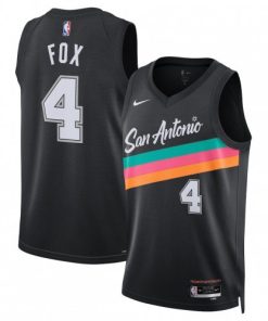 De'Aaron Fox San Antonio Spurs Nike Unisex 2025/26 Swingman Jersey - Black - Hardwood Classics