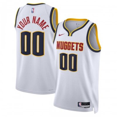 Denver Nuggets Nike Unisex Swingman Custom Jersey White - Association Edition