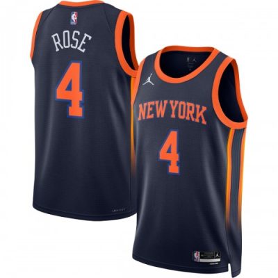Derrick Rose New York Knicks Jordan Brand Statement Edition Swingman Jersey - Navy