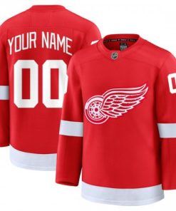 Detroit Red Wings Home Premium Custom Jersey - Red