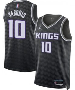 Domantas Sabonis Sacramento Kings Jordan Brand Statement Edition Swingman Jersey - Black