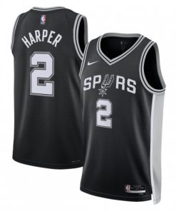 Dylan Harper San Antonio Spurs Nike Unisex 2025 NBA Draft First Round Pick Swingman Jersey  - Black