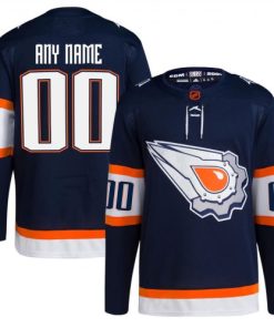 Edmonton Oilers Navy Reverse Retro 2.0 Custom Jersey