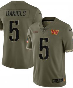 Jayden Daniels #5 Washington Commanders Nike Salute To Service Limited Jersey - Olive
