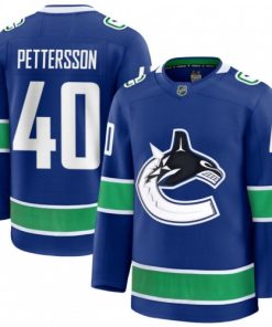Elias Pettersson Men's Vancouver Canucks Blue Home Premium Jersey