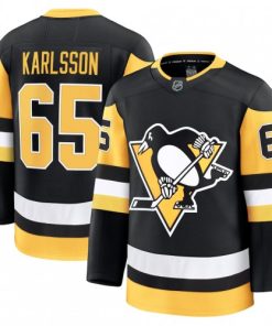 Erik Karlsson Men's Pittsburgh Penguins Black Home Premium Jersey