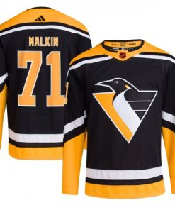 Evgeni Malkin Pittsburgh Penguins adidas Reverse Retro 2.0 Authentic Player Jersey - Black