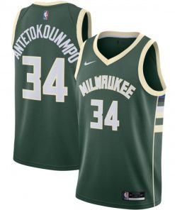 Giannis Antetokounmpo Milwaukee Bucks Nike Swingman Jersey Green