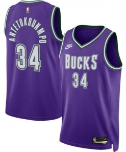 Giannis Antetokounmpo Milwaukee Bucks Nike Swingman Jersey Purple - Classic Edition