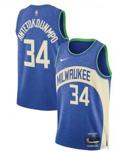 Giannis Antetokounmpo Milwaukee Bucks Nike Unisex Swingman Jersey - Blue - Hardwood Classics