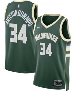 Giannis Antetokounmpo Milwaukee Bucks Nike Unisex Swingman Jersey  - Hunter Green