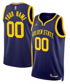 Golden State Warriors Jordan Brand Unisex Swingman Custom Jersey - Statement Edition - Blue