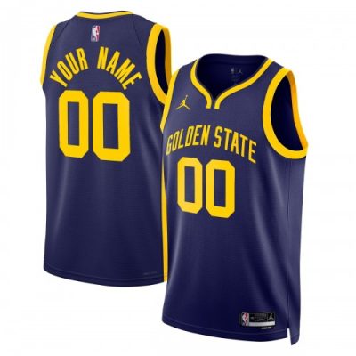 Golden State Warriors Jordan Brand Unisex Swingman Custom Jersey - Statement Edition - Blue