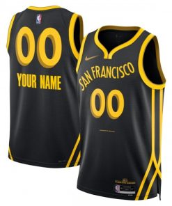 Golden State Warriors Nike Unisex Custom Swingman Jersey - Black - Hardwood Classics