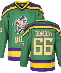 Gordon Bombay Men's Mighty Ducks Movie Green Ice Hockey Jersey