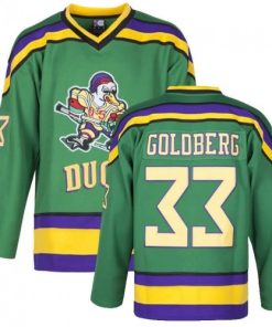 Greg Goldberg Men's Mighty Ducks Movie Green Ice Hockey Jersey