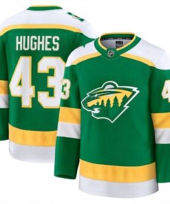 HUGHES Men's Minnesota Wild Green Alternate Premium Jersey
