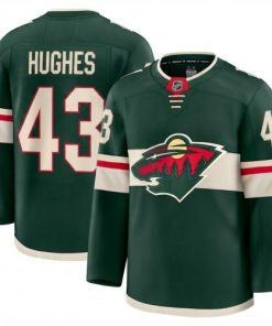 HUGHES Men's Minnesota Wild Green Home Premium Jersey