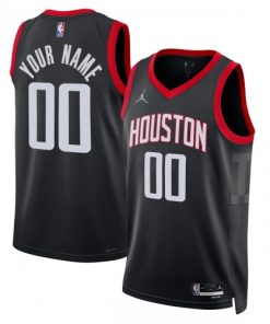 Houston Rockets Jordan Brand Unisex Swingman Custom Jersey - Statement Edition - Black