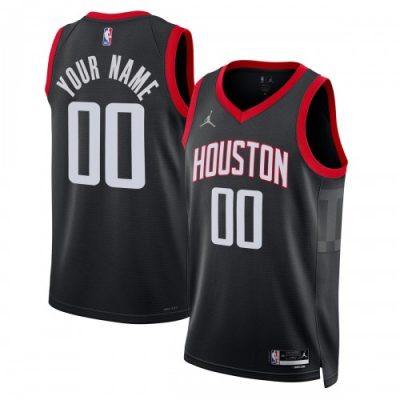 Houston Rockets Jordan Brand Unisex Swingman Custom Jersey - Statement Edition - Black