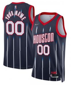 Houston Rockets Nike Swingman Custom Jersey - Hardwood Classics - Navy