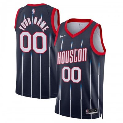 Houston Rockets Nike Unisex Swingman Custom Jersey - Hardwood Classics - Navy