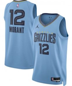Ja Morant Memphis Grizzlies Jordan Brand Statement Edition Swingman Jersey - Light Blue