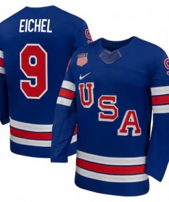 Jack Eichel USA Hockey Olympic Nike 2026 Royal Home Replica Jersey