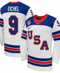 Jack Eichel USA Hockey Olympic Nike 2026 White Away Replica Jersey