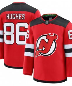 Jack Hughes New Jersey Devils Jack Hughes Red Home Premium Jersey