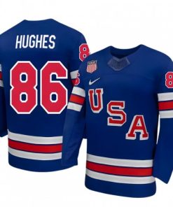 Jack Hughes USA Hockey Olympic Nike 2026 Royal Home Replica Jersey