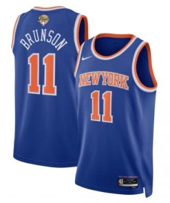 Jalen Brunson New York Knicks Nike Blue 2026 NBA Finals Patch Swingman Jersey